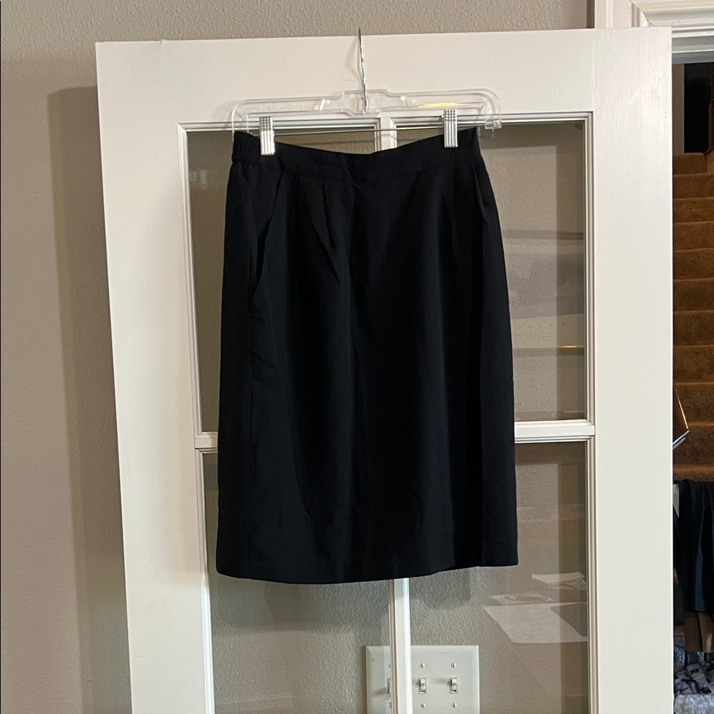 Sag Harbor Elegant Black Pencil Skirt